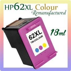 62XL, Tri-Colour (Remanufactured), Envy 5540, 5640, 5660, 7640, 8000,OfficeJet 5740, 8040