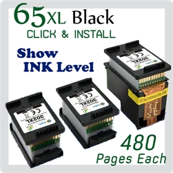 65XL, Black Ink (Pack 3, ClickNInstall)