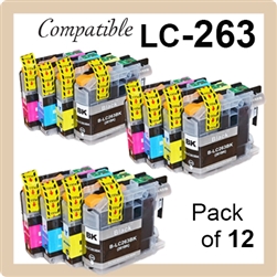 LC263, Pack of 12 (Compatible), Brother, DCPJ562dw, MFCJ480dw, MFCJ680dw, MFCJ880dw