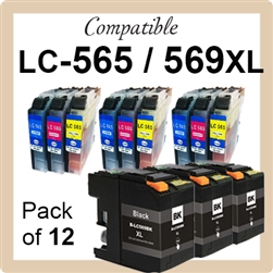 LC565/569XL Pack 12 (Compatible)