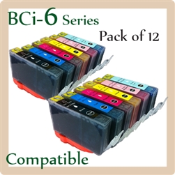 BCI-6. Pack of 12 Cartridges  (Compatible)