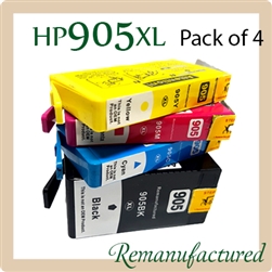 905XL Pack of 4 (Compatible), OfficeJet Pro 6950, 6962, 6960, 6961, 6963, 6964, 6965, 6966, 6970