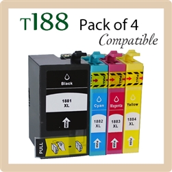 Epson T188 Pack of 4 (Compatible)