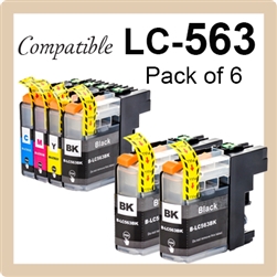 LC563 Pack of 6 (Compatible)