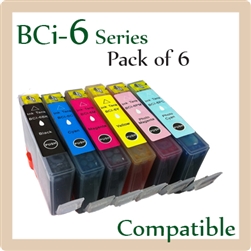 BCI-6, Pack of 6 (Compatible) CHOOSE any 6 Colours.