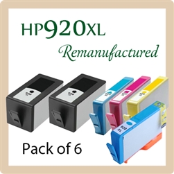 920XL, Pack of 6 (Compatible), OfficeJet 6000, 6500, 6500A, 6500A Plus, 7000, 7500A