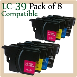 LC39, Pack of 8 (Compatible) CHOOSE any 8 Colours.