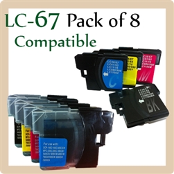 LC67, Pack of 8 (Compatible) CHOOSE any 8 Colours.