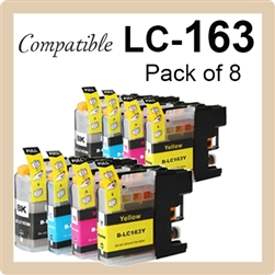 LC163, Pack of 8 (Compatible)