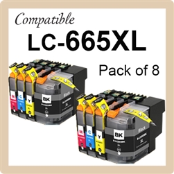 LC665XL, Pack of 8 (Compatible)