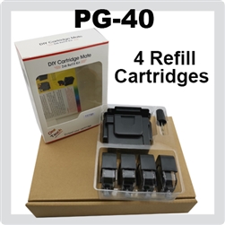 PG-40 (Refill Kit), Canon iP1200, iP1300, iP1600, iP1700, iP1880, iP1980, iP2200, iP2580, iP2680, MP145, MP150, MP160, MP170, MP180, MP198, MP228, MP450, MP460, MP476, MX308, MX318