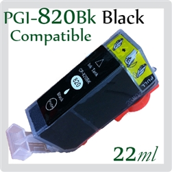 PGI-820BK (Compatible), Canon iP3680, iP4680, iP4760, MP545, MP558, MP568, MP628, MP638, MP648, MP988, MP996, MX868, MX876