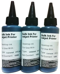 Black Premium Dye Ink, 3 x 100ml