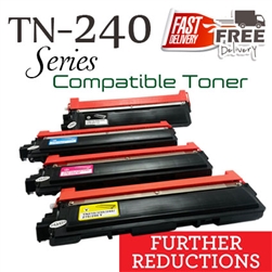 Brother TN-240, Set of 4 (Compatible), HL-3040cn, HL-3045cn, HL-3070cw, HL-3075cw, DCP-9010cn, MFC-9010cn, MFC-9120cn, MFC-9125cn, MFC-9320cw, MFC-9325cw