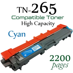 Brother TN-265 Cyan (Compatible) , HL-3140cw, HL-3150cdn, HL-3150cdw, HL-3170cdw, DCP-9020cdw, MFC-9130cw, MFC-9140cdn, MFC-9330cdw, MFC-9340cdw