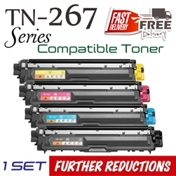 Brother TN-267, Set of 4 (Compatible), HL-L3210cw,  HL-L3230cdn,  HL-L3270cdw, DCP-L3551cdw, MFC-L3735cdn, MFC-L3750cdw, MFC-L3770cdw