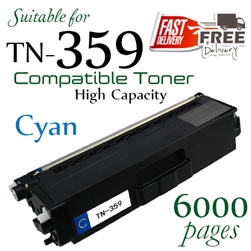 Brother TN-359 Cyan (Compatible), HL-L8250cdn, L8350cdw, MFC-L8600cdw, MFC-L8850cdw, MFC-L9550cdw