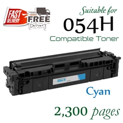 Canon 054H Cyan (Compatible), ImageCLASS, MF641Cw, M643Cdw, MF645Cx, LBP621Cw, LBP623Cdw