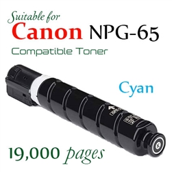 NPG65 Cyan (Compatible), Canon ImageRUNNER ADVANCE C250, ImageRUNNER ADV C255, IR ADV C350I, IRA C351, C355