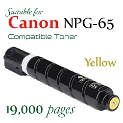 NPG65 Yellow (Compatible), Canon ImageRUNNER ADVANCE C250, ImageRUNNER ADV C255, IR ADV C350I, IRA C351, C355