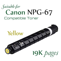 NPG-67 Yellow (Compatible Toner), Canon ImageRunner Advance IRC3020, IRC3025, IRC3320, IRC3325, IRC3330, IRC3520, IRC3525, IRC3530, IRC3720, IRC3725, IRC3730