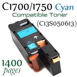 Epson 0613 Cyan (C13S050613, Compatible), AcuLaser C1700, C1750, CX17/1750 Cyan (C13S050613, Compatible)