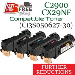 Epson 0627-0630, Set of 4 (C13S050627 - C13S050630, Compatible), AcuLaser C2900, CX29