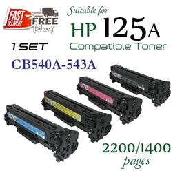 HP125A Set of 4 (Compatible), LaserJet CP1210, CP1215, CP1510, CP1515, CP1518, CM1300, CM1312