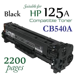 HP125A Black (CB540A, Compatible), LaserJet CP1210, CP1215, CP1510, CP1515, CP1518, CM1300, CM1312