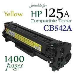 HP125A Yellow (CB542A, Compatible), LaserJet CP1210, CP1215, CP1510, CP1515, CP1518, CM1300, CM1312