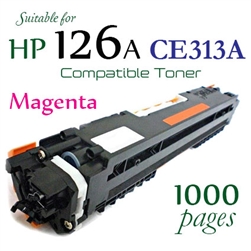 HP126A Magenta (CE313A, Compatible), LaserJet CP1021, C1022, CP1023, CP1025, CP1025nw, CP1026nw, CP1027nw, CP1028nw, M175a, M175b, M175c, M175e, M175nw, M175p, M175r, M275, M275nw, M275s, M275t, M275u