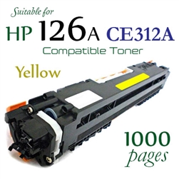 HP126A Yellow (CE312A, Compatible), LaserJet CP1021, C1022, CP1023, CP1025, CP1025nw, CP1026nw, CP1027nw, CP1028nw, M175a, M175b, M175c, M175e, M175nw, M175p, M175r, M275, M275nw, M275s, M275t, M275u