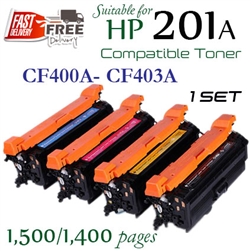 201A Set of 4 (CF400A-CF403A, Compatible)