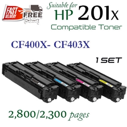 HP201X Set of 4 (CF400X-CF403X, Compatible), LaserJet Pro M252dw, M252n, M274n, M277dw, M277n