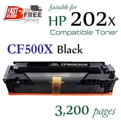 HP202X Black (CF500X, Compatible), Colour LaserJet Pro M254dn, M254dw, M254nw, MFP M280nw, M281cdw, M281fdn