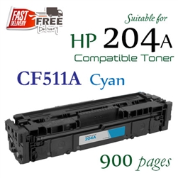 HP204A Cyan (CF511A, Compatible), Colour LaserJet Pro M154a, M154nw, MFP M178, M179, M180, M181