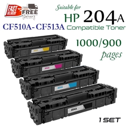 HP204A Set of 4 (Compatible), Colour LaserJet Pro M154a, M154nw, MFP M178, M179, M180, M181