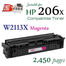 HP206X Magenta (W2113X, Compatible), Colour LaserJet Pro M255dw, M255nw, M282, M283fdw, M283cdw