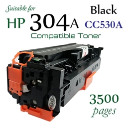 304A Black (CC530A, Compatible)