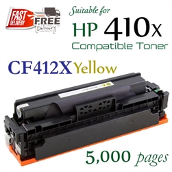 HP410X Yellow (CF412X, Compatible), LaserJet Pro M452dn, M452dw, M452nw, M377dw, M477fdw, M477fnw