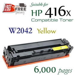 HP416X Yellow (W2042X, Compatible), Color LaserJet Pro M454dn, M454dw, M454nw, M459dw, M459fdw, M459fnw, M479dw, M479fdw, M479fnw