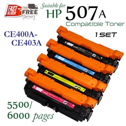 507A Set of 4 (CE400A-CE403A, Compatible)