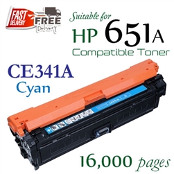 651A Cyan (CE341A, Compatible), HP Laserjet Enterprise 700 Color MFP MFP775