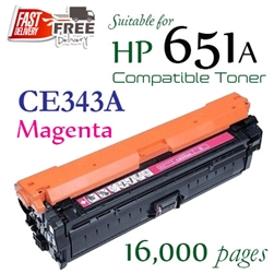 651A Magenta (CE343A, Compatible), HP Laserjet Enterprise 700 Color MFP MFP775