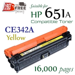 651A Yellow (CE342A, Compatible), HP Laserjet Enterprise 700 Color MFP MFP775