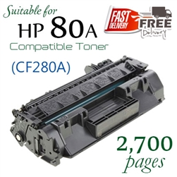 HP80A (CF280A, Compatible), LaserJet Pro 400 M401d, M401dn, M401dne, M401n, M425dn, M425dw