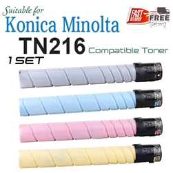 TN216 Set (A11G191, A11G291, A11G391, A11G491, Compatible), Konica Minolta Bizhub C220, C280