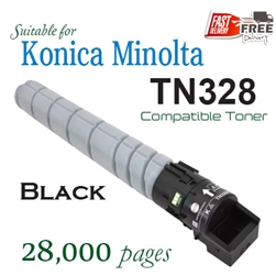 TN328 Black (Compatible), AAV8190, Konica Minolta Bizhub  C250i, C300i, C360i