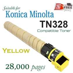 TN328 Yellow (Compatible), AAV8290, Konica Minolta Bizhub  C250i, C300i, C360i