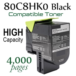 80C8HK0 Black (Compatible), 808HK, CX410de, CX410dte, CX410e, CX510de, CX510dhe, CX510the